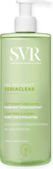 SVR Laboratoire Sebiaclear Gel Moussant Gel Καθαρισμού Προσώπου για το Λιπαρό Δέρμα με Τάση Ακμής 400ml - Image 1