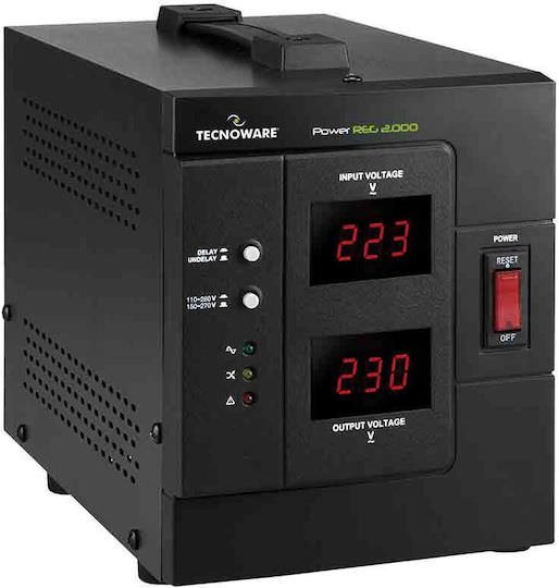 Tecnoware Stabilizer Tecnoware 2000va Voltage Stabilizer Single-phase 2 Schuko Sockets - Image 1