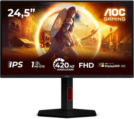 AOC 25G4KUR IPS HDR Gaming Monitor 24.5" FHD 1920x1080 400Hz με Χρόνο Απόκρισης 1ms GTG - Image 1
