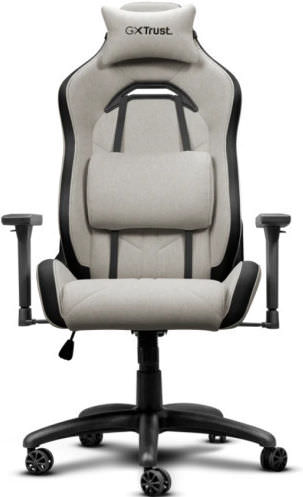 Trust GXT 723B Ruya Υφασμάτινη Καρέκλα Gaming με Ρυθμιζόμενα Μπράτσα και RGB Φωτισμό Λευκή - Image 1