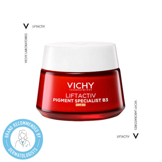 Vichy Liftactiv B3 Anti-Dark Spots 48ωρη Κρέμα Προσώπου Ημέρας με SPF50 για Ενυδάτωση, Αντιγήρανση & Πανάδες με Υαλουρονικό Οξύ & Νιασιναμίδη 50ml - Image 1