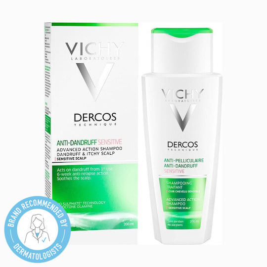 Vichy Dercos Anti Dandruff Sensitive Σαμπουάν για Ευαίσθητο Τριχωτό κατά της Πιτυρίδας & της Ξηροδερμίας για Όλους τους Τύπους Μαλλιών 200ml - Image 1