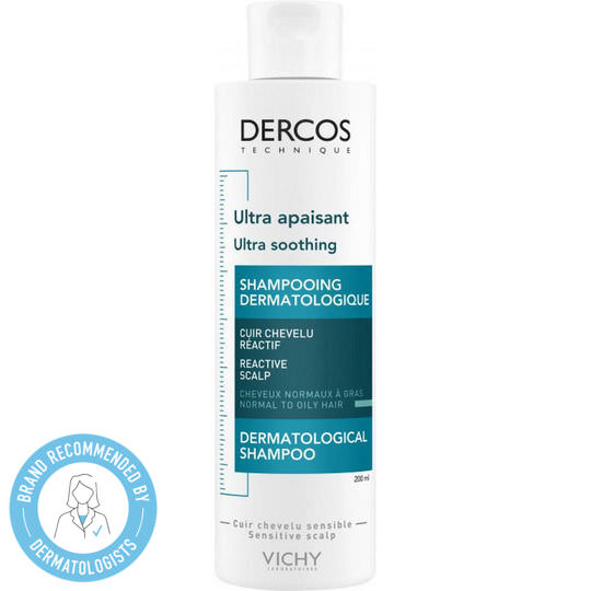 Vichy Dercos Ultra Soothing Σαμπουάν για το Ευαίσθητο Τριχωτό για Λιπαρά Μαλλιά 200ml - Image 1