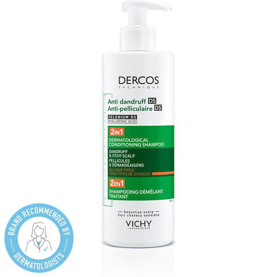 Vichy Dercos Anti Dandruff DS Σαμπουάν για Ευαίσθητο Τριχωτό κατά της Πιτυρίδας & της Ξηροδερμίας για Ξηρά Μαλλιά Μαλλιά 390ml - Image 1