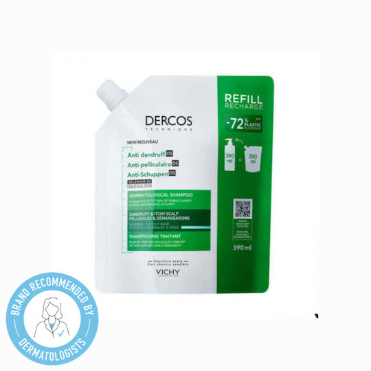 Vichy Dercos Refill Σαμπουάν κατά της Πιτυρίδας για Κανονικά Μαλλιά 390ml - Image 1