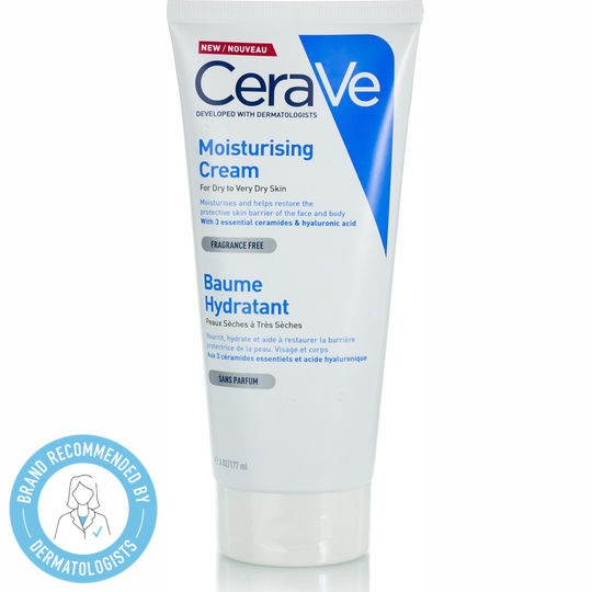CeraVe Moisturising Cream Ενυδατική Κρέμα Σώματος με Υαλουρονικό Οξύ για Ξηρές/Πολύ Ξηρές & Ευαίσθητες Επιδερμίδες 177ml - Image 1