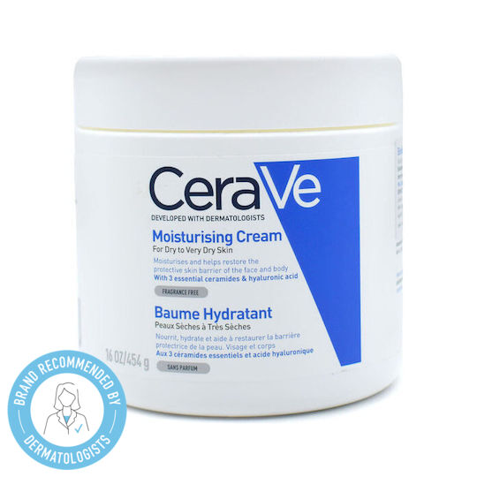 CeraVe Moisturising Ενυδατική Κρέμα Σώματος με Υαλουρονικό Οξύ για Ξηρές/Πολύ Ξηρές Επιδερμίδες 454gr - Image 1