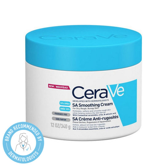 CeraVe SA Smoothing Cream Κρέμα Σώματος Ανάπλασης με Ουρία για Ξηρές/Πολύ Ξηρές Επιδερμίδες 340gr - Image 1