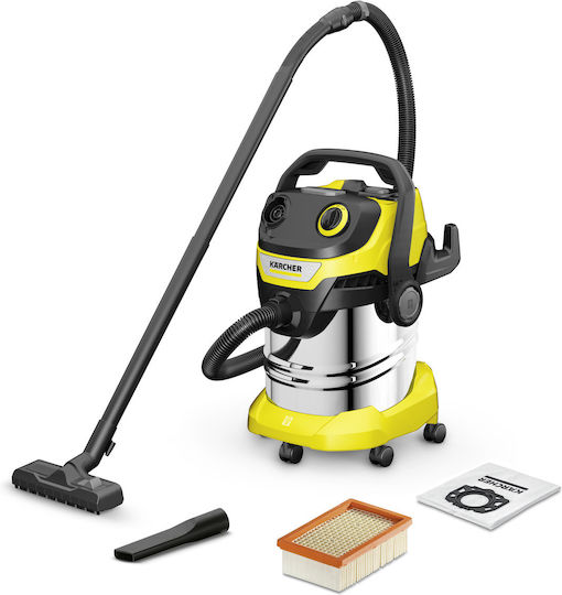 Karcher WD 5 S Vacuum Wet / Dry 1100W with Stainless Bin 25lt - Image 1