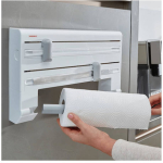 Leifheit Parat Paper Towel Holder Wall Mounted Plastic White 25703 - Image 4