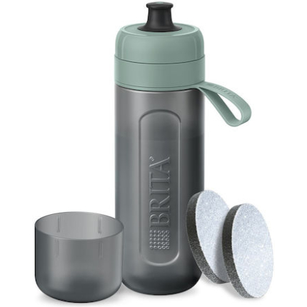 Brita Active Plastic Water Bottle With Mouthpiece And Filter 600ml Green