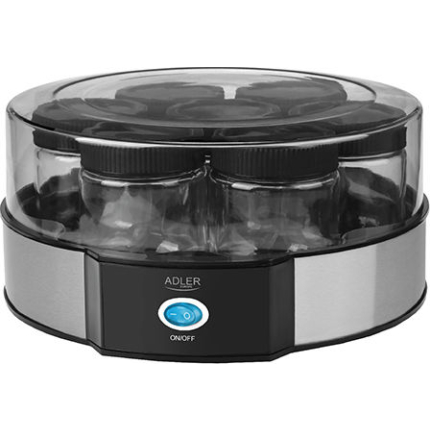 Adler Yogurt Maker with Jars 1.4lt Silver 20W
