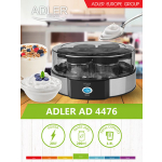 Adler Yogurt Maker with Jars 1.4lt Silver 20W - Image 7