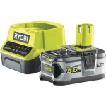 Ryobi Battery Set Lithium Capacity 5Ah 18V with Charger RC18120-150