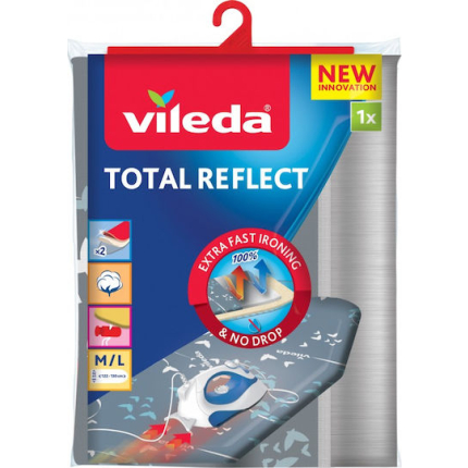Vileda Ironing Board Cover Total Reflect 130x45cm Gray