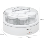 Clatronic JM 3344 Yogurt Maker with Jars 1.1lt White 14W - Image 5