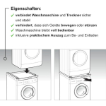 Bosch WTZ11400 Connector For Washer/Dryer made of Metal with Drawer 59.6x57.4εκ. 1pcs - Image 4