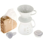 Hario V60 Pour Over Set Plastic White 140x121x210mm - Image 3
