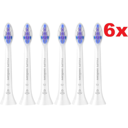 Original Philips Sonicare Sensitive Hx6056/87 Toothbrush Head Very Soft Bristles 6 Pcs Tooth Sensitivity