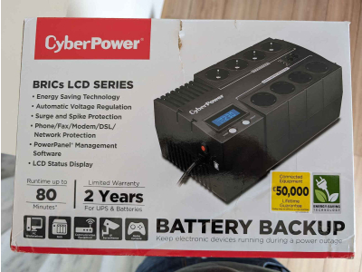 CyberPower BR1000ELCD-FR (French Socket) UPS Line-Interactive 1000VA 600W with 8 Schuko Power Plugs - Image 7