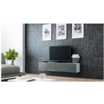 TV Stand Vigo White and Gray Gloss M140xD30xH40cm