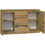 Artisan Sideboard Made of Solid Wood with Drawers Natural 120x40x97cm - Image 3