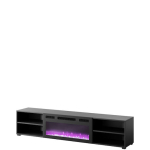 TV Stand Wooden Black L180xW33xH39cm