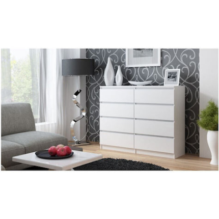 Wooden Chest of Drawers with 8 Drawers Biel 120x40x97cm