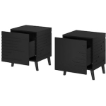 Cama Nova Wooden Black Bedside Table 44x40x52cm - Image 3