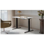 Electric Gaming Office Wooden Black/white with Metal Legs & Adjustable Height 121x67x72cm - Image 3