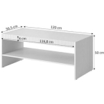 Rectangular Central Coffee Table Pafos Wooden Black M120xW60xH50cm - Image 3