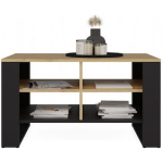 Modern Coffee Table 4 Pieces Slim Artisan Oak Black - Image 3