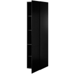 Single Door Wardrobe Pafos with Mirror Black Matt 45x55.5x198.5cm - Image 4