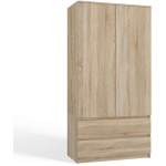 Double Door Wardrobe Malwa Oak 90x50x180cm