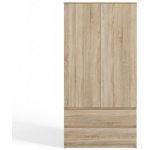 Double Door Wardrobe Malwa Oak 90x50x180cm - Image 2