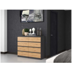 Wooden Chest of Drawers with 8 Drawers ANT/ART 120x40x97cm - Image 5