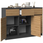 Wooden Chest of Drawers with 3 Drawers 120x40x97cm - Image 3