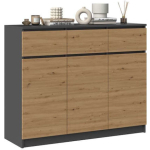 Wooden Chest of Drawers with 3 Drawers 120x40x97cm - Image 5