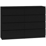 M8 Wooden Chest of Drawers with 8 Drawers CZERŃ 138x40x97cm - Image 3