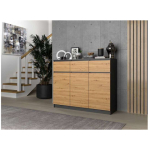 Wooden Chest of Drawers with 3 Drawers 120x40x97cm - Image 4