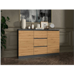 Sideboard Wooden Gray 120x40x97cm - Image 4