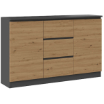 Sideboard Wooden Gray 120x40x97cm - Image 5