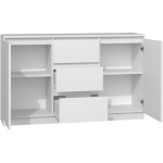 2D3S Wooden Buffet with Drawers White L120xW40xH97cm - Image 3