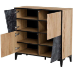 Sideboard Wooden Beige 90x38x90cm - Image 3
