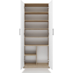 Oliv Office Storage Chipboard Cabinet Sonoma/White L74xW35xH180cm - Image 6