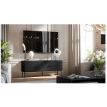 Sideboard Palazzo Wooden Black Matt 151x40x60cm