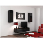 TV Stand Vigo Black Gloss M140xD30xH40cm - Image 3