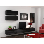 TV Stand Vigo Black Gloss M140xD30xH40cm - Image 2