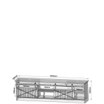 Cama TV Stand Brown M200xW56.7xH35cm - Image 6