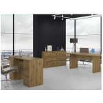 M6 Wooden Chest of Drawers with 6 Drawers Artisan 138x40x77cm - Image 3
